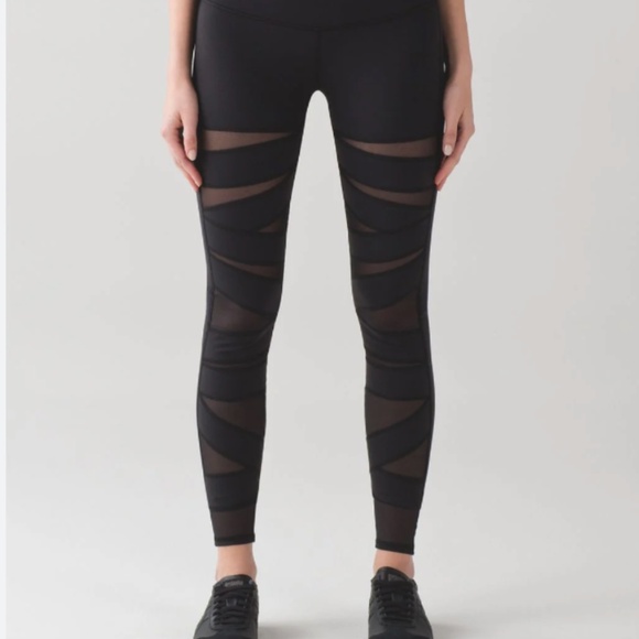 Lululemon Tech Mesh High-Waisted Leggings - Black - Picture 1 of 4